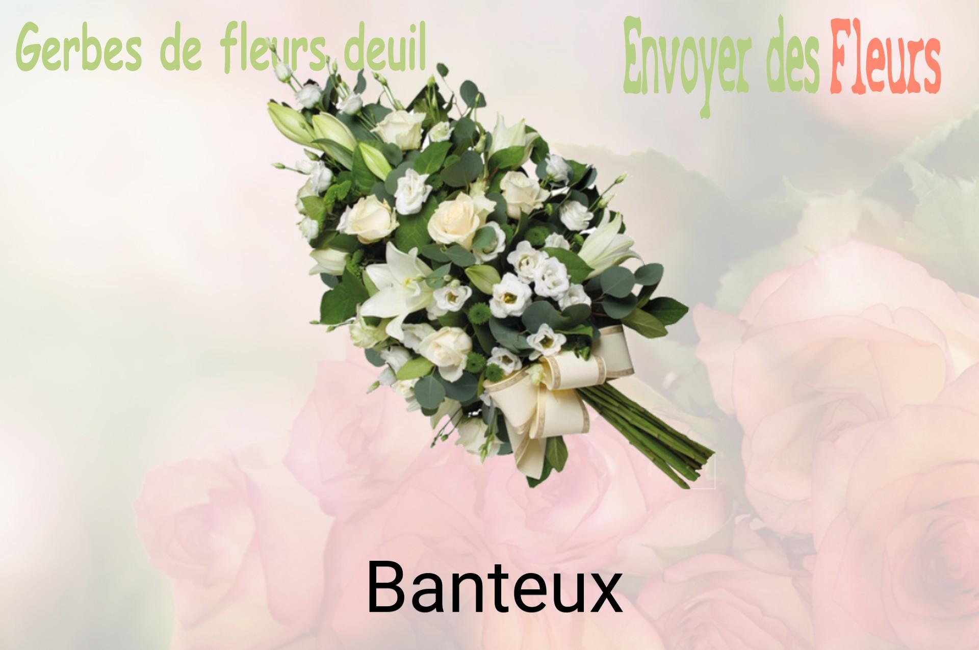 Gerbe de fleurs de deuil livrée à Banteux